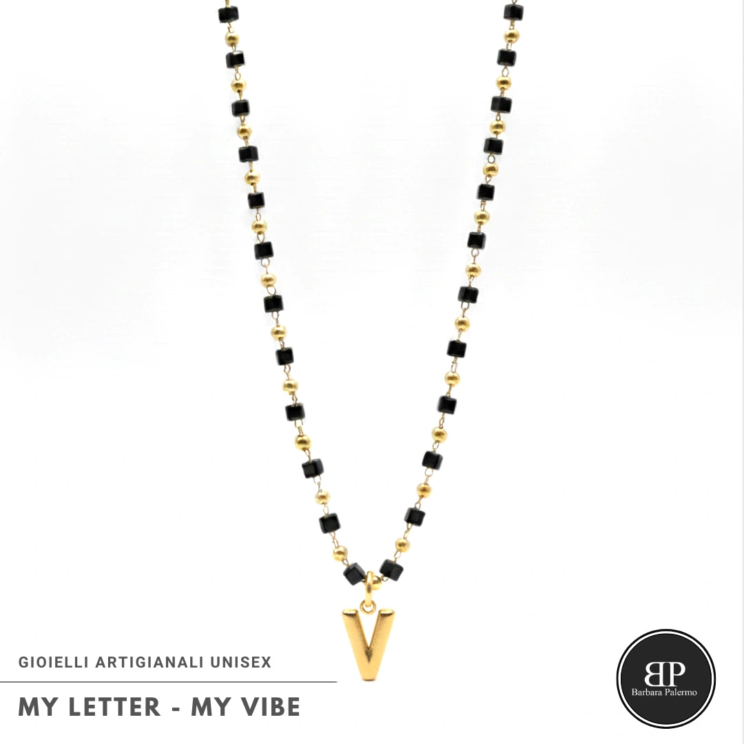 Collana My Letter Gold Edition | Acciaio 316L PVD Oro