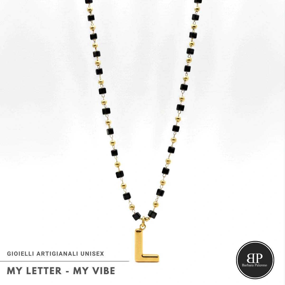 Collana My Letter Gold Edition | Acciaio 316L PVD Oro