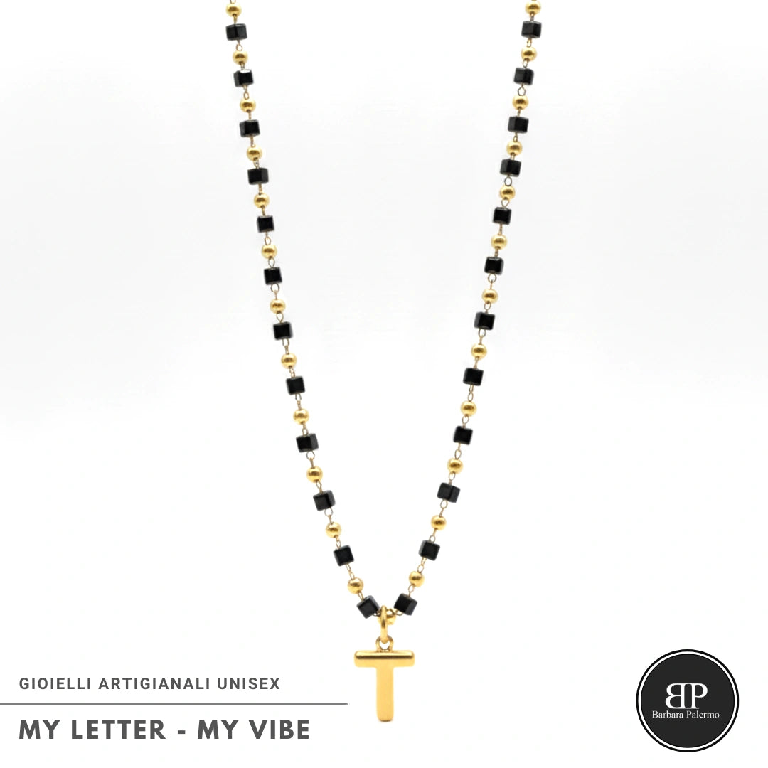 Collana My Letter Gold Edition | Acciaio 316L PVD Oro