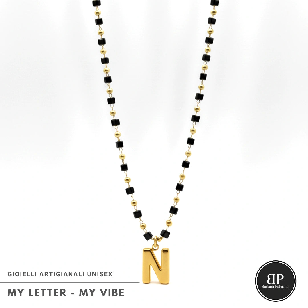 Collana My Letter Gold Edition | Acciaio 316L PVD Oro
