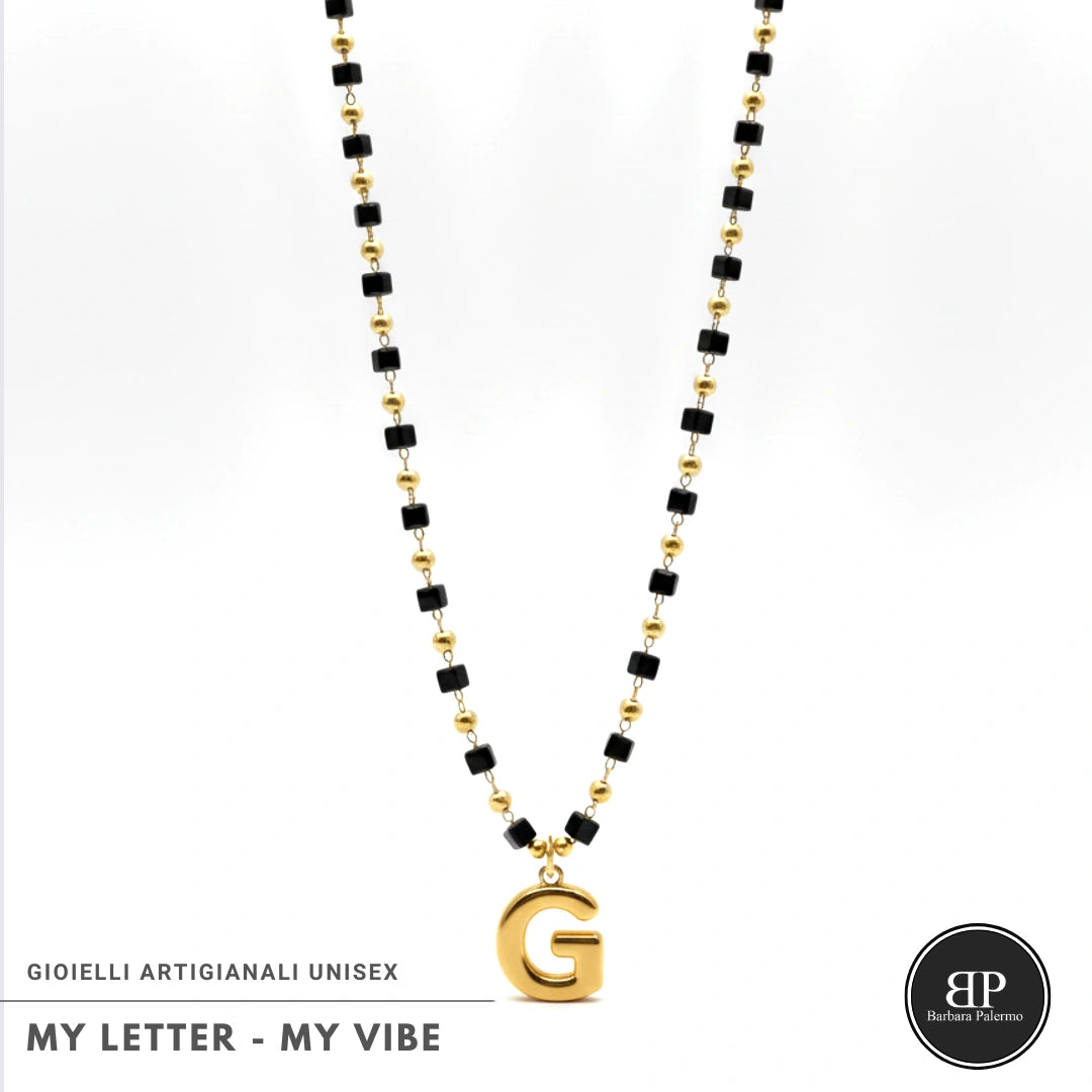 Collana My Letter Gold Edition | Acciaio 316L PVD Oro