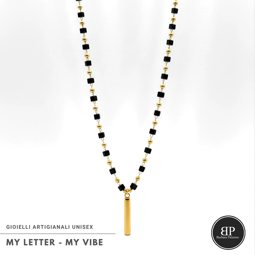 Collana My Letter Gold Edition | Acciaio 316L PVD Oro