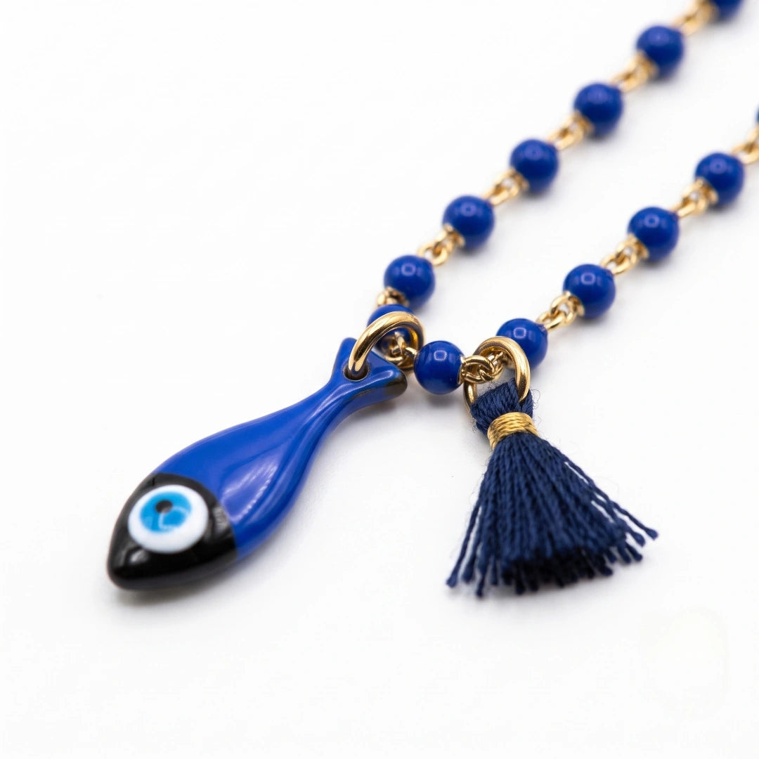 Collana Sea Pesce Blu Navy