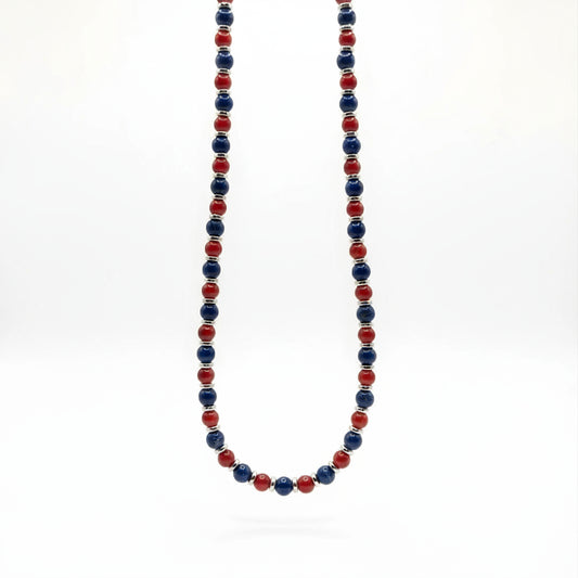 Collana Rosso Blu 4 mm