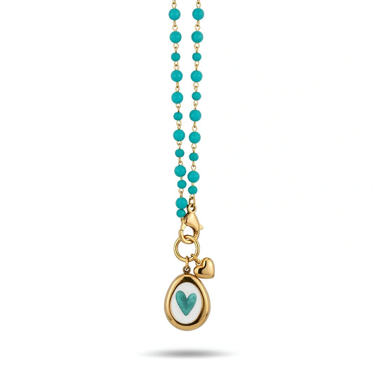 Collana Sea Cuore Acquamarina