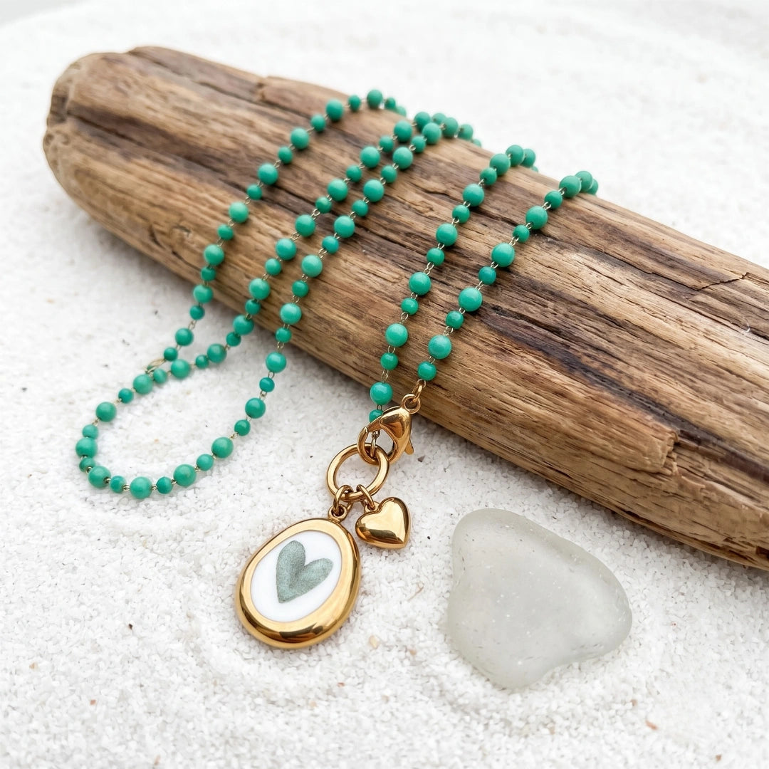 Collana Sea Cuore Acquamarina