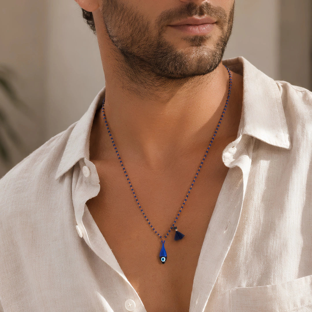 Collana Sea Pesce Blu Navy