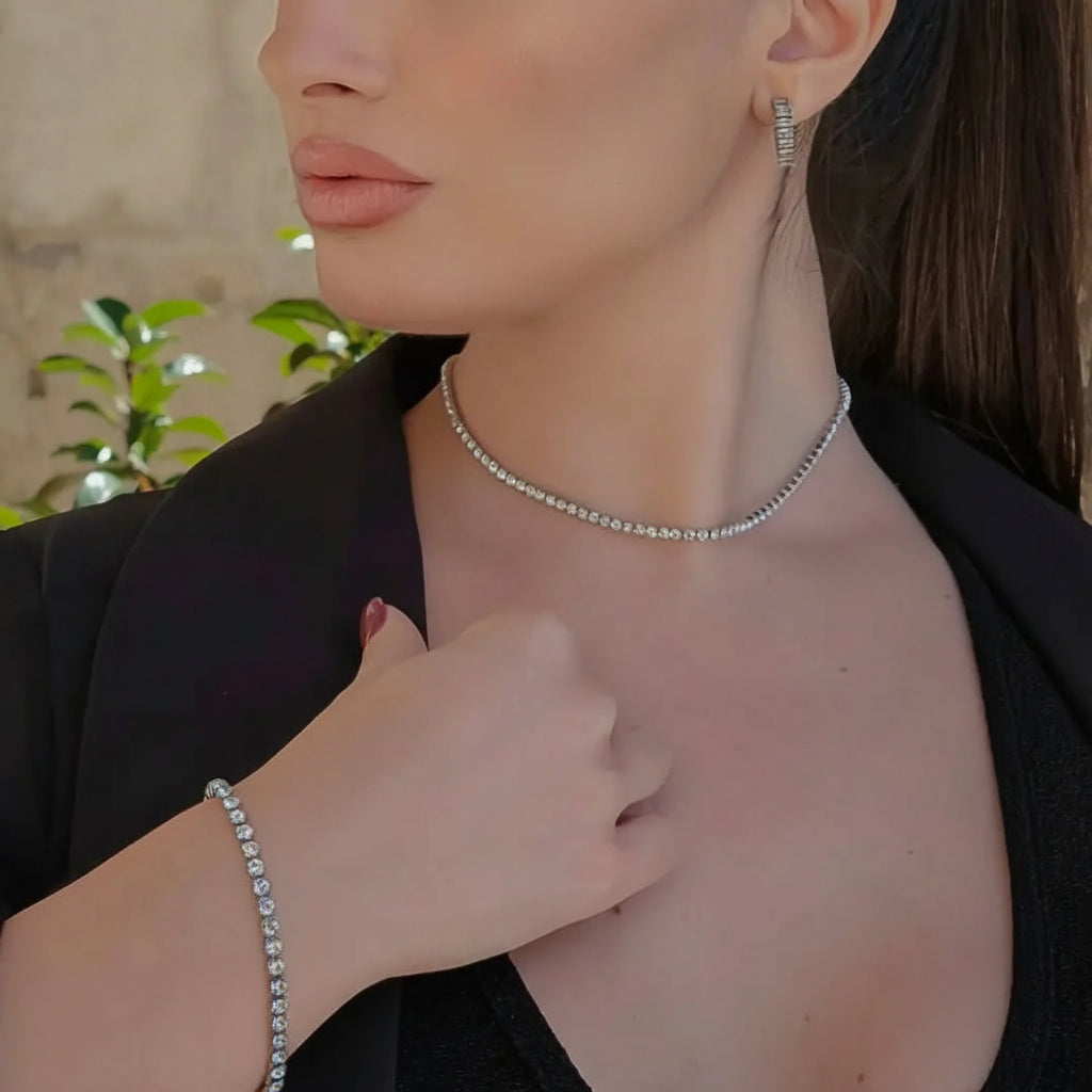 Tennis Collana con Zirconia Ghiaccio Eleganza e Raffinatezza