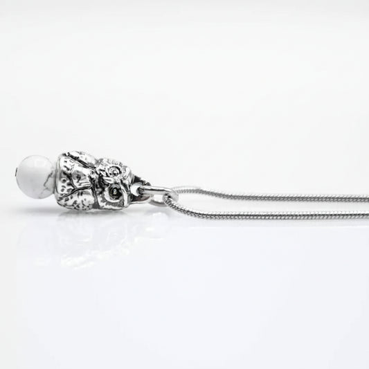 Serenity Collana Gufo con Pietra Howlite Owls