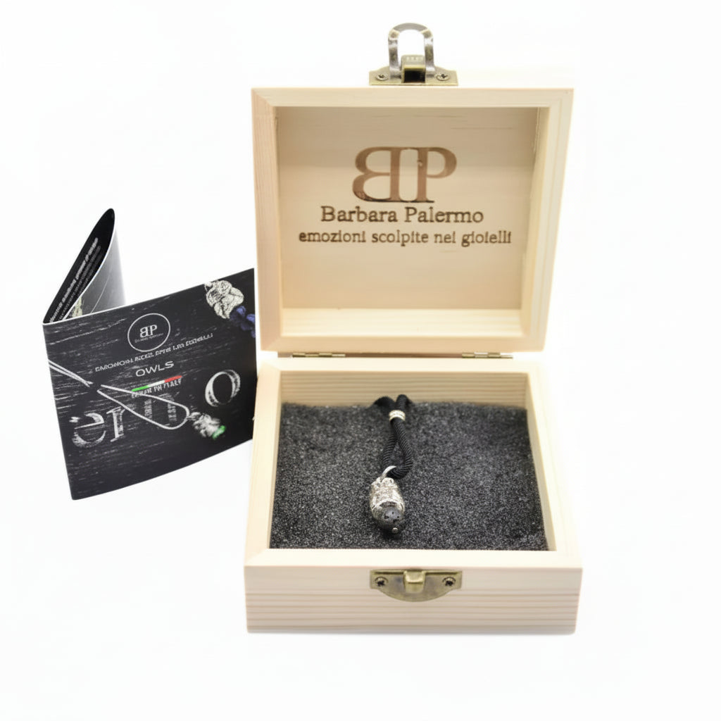 Etna Collana Owls Gufo con Pietra Lavica