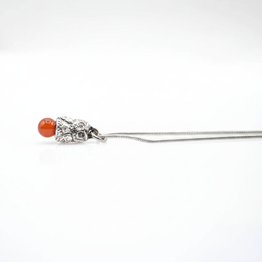 Vitality Collana Gufo con Pietra Corniola Owls
