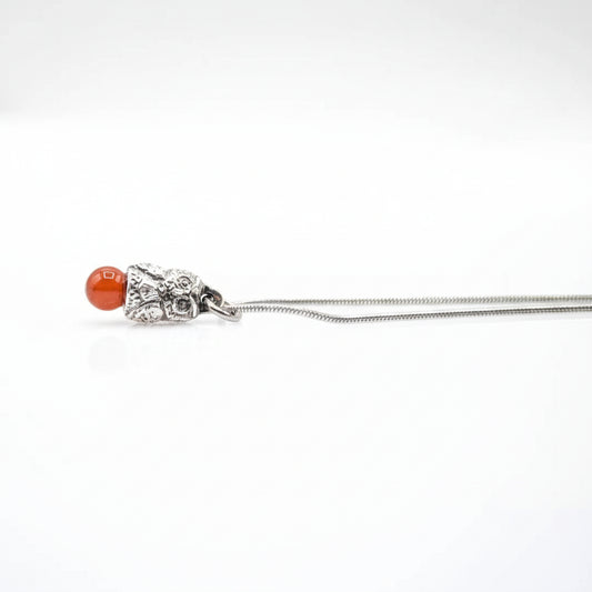 Vitality Collana Gufo con Pietra Corniola Owls