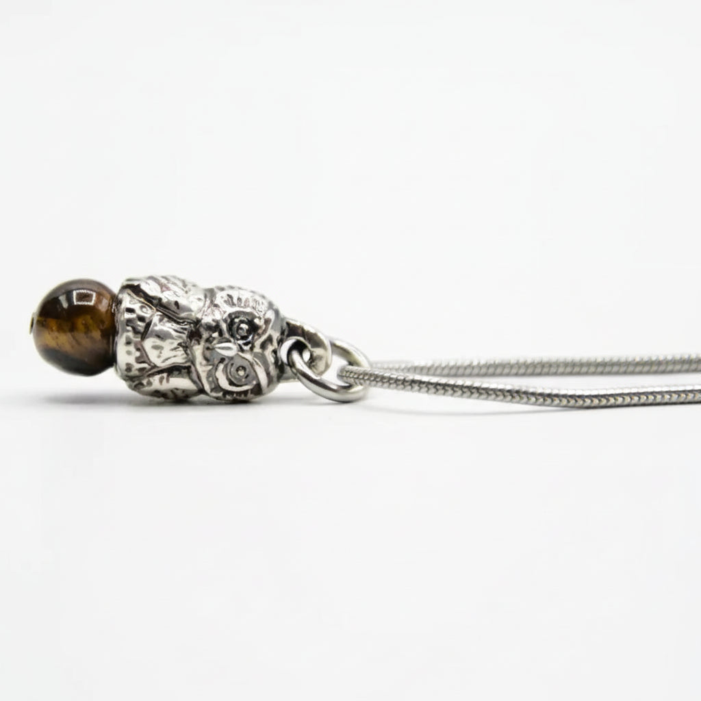 Vigilance Collana Owls Gufo con Occhio di Tigre
