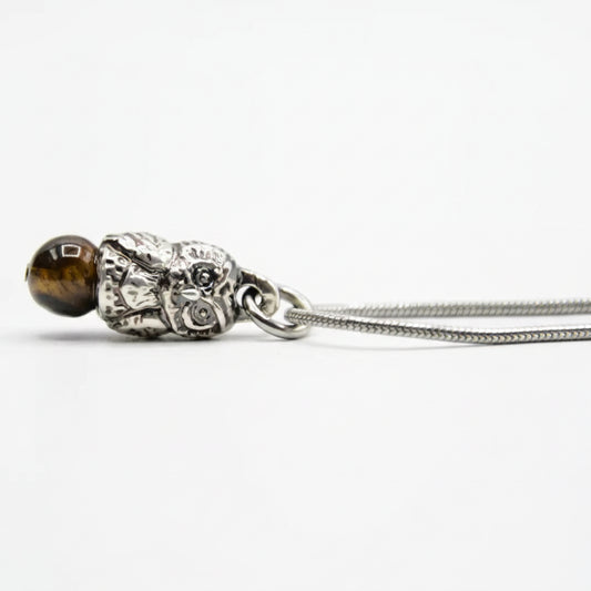 Vigilance Collana Owls Gufo con Occhio di Tigre