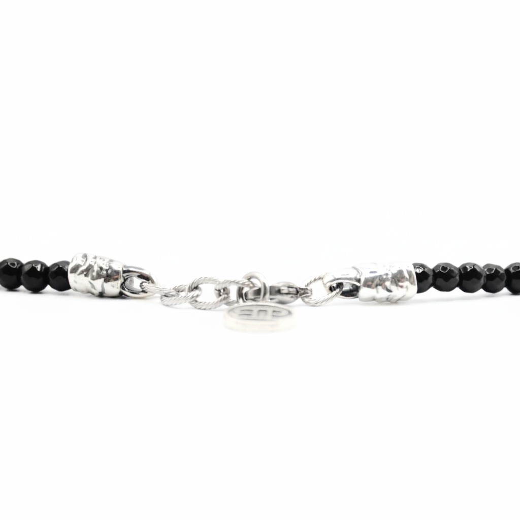 Halskette aus schwarzem Dubai-Onyx