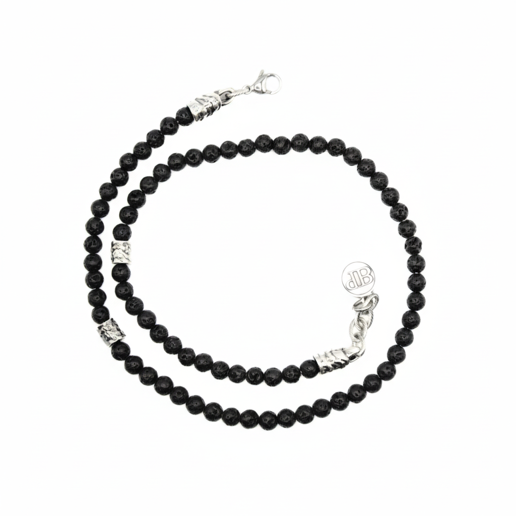 Collana in pietra lavica Ocean Stromboli