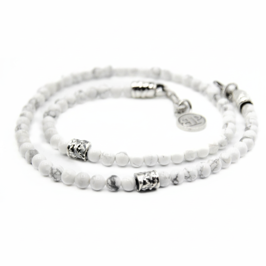collana pietre bianche