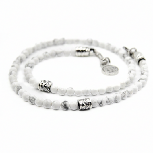 collana pietre bianche