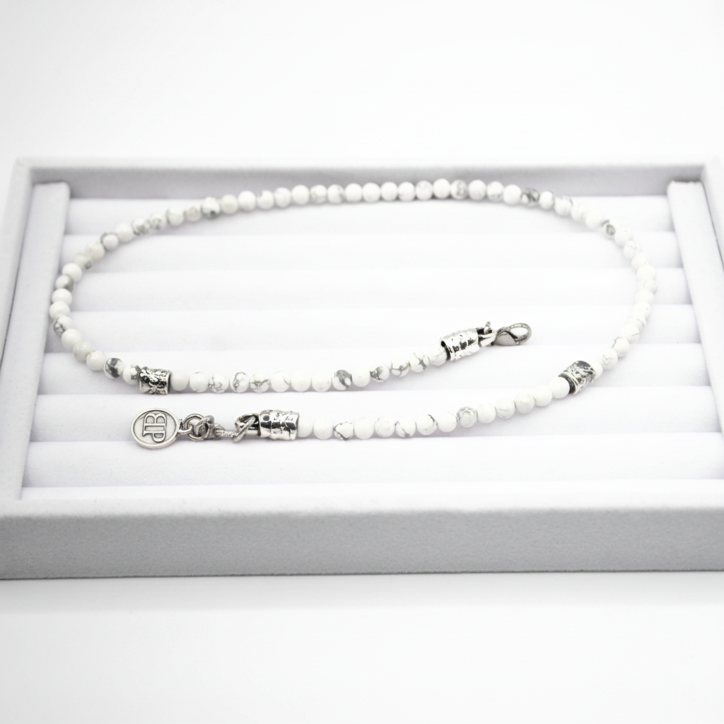 Collana Ocean Paris con pietre bianche Howlite