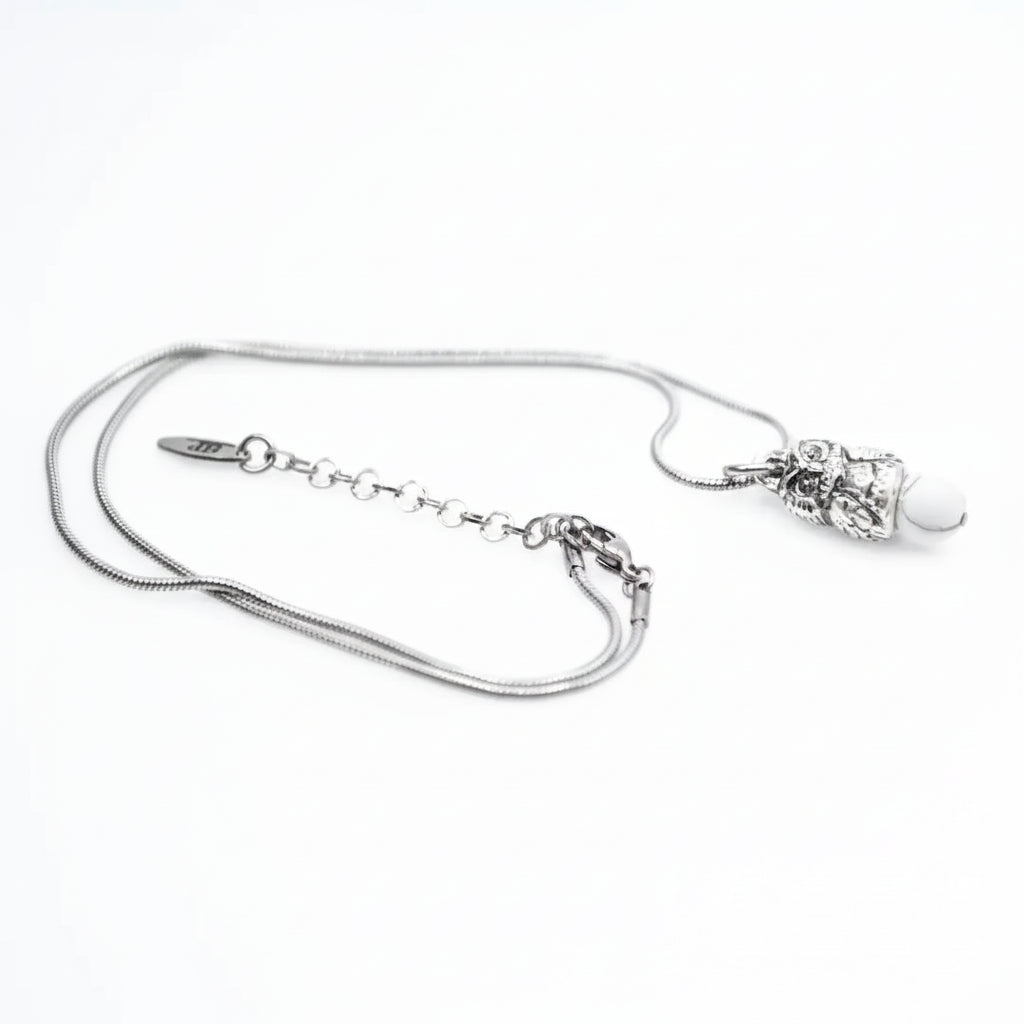 Serenity Collana Gufo con Pietra Howlite Owls
