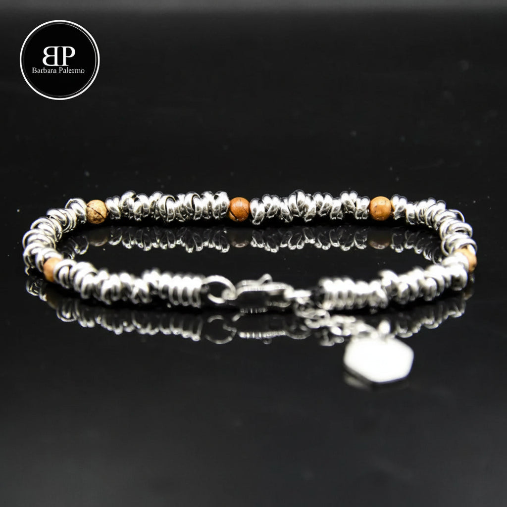 Bracciale H2Node con Pietra Paesina Diaspro Paesaggio