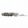 Bracciale agata indiana EXPLORER  terminali Argento