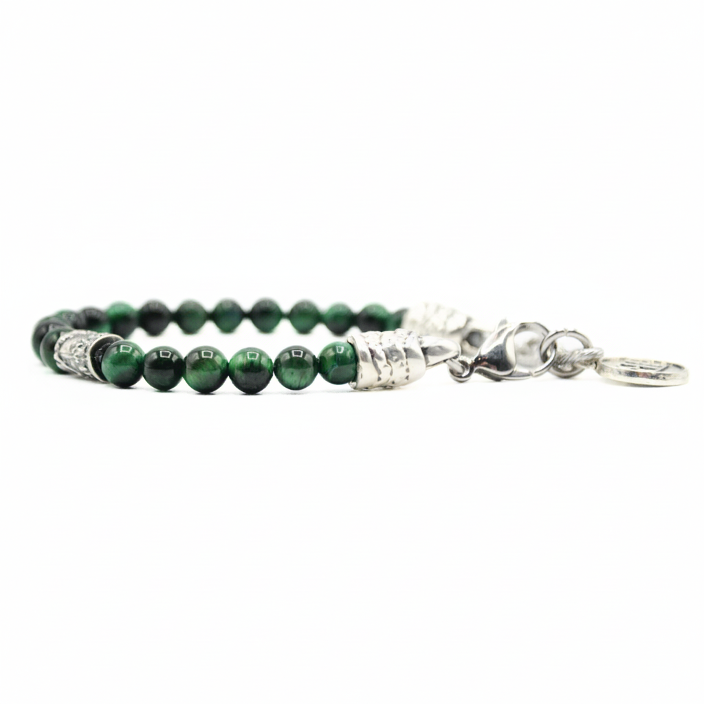 Bracciale occhio di tigre verde Colombia Ocean
