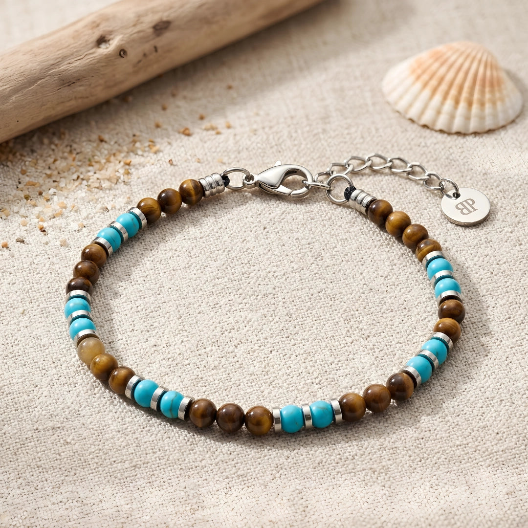 Bracciale stones Bracciale Occhio di Tigre Pasta Turchese