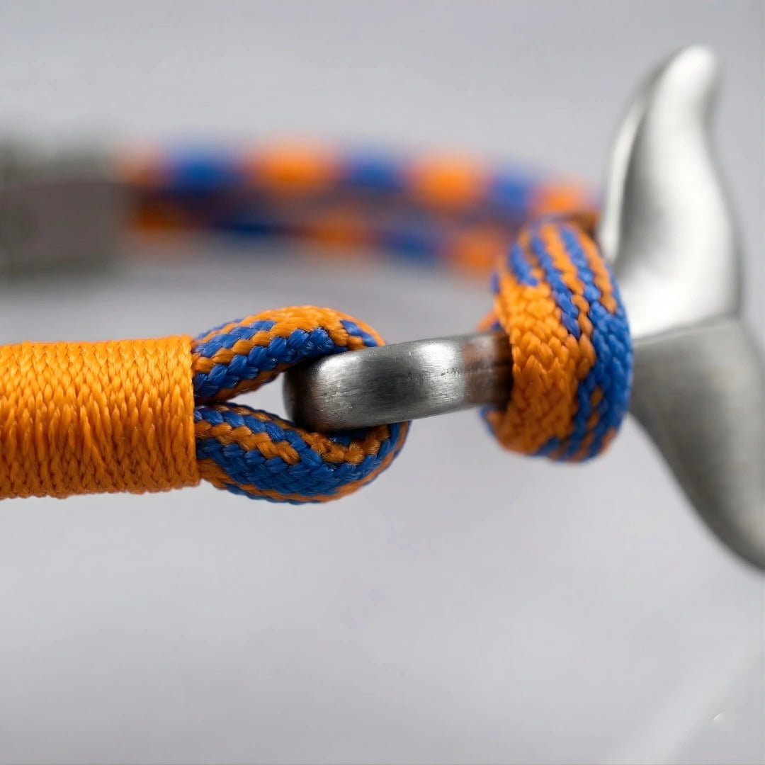 Bracciale Coda di Balena Arancio e Blu
