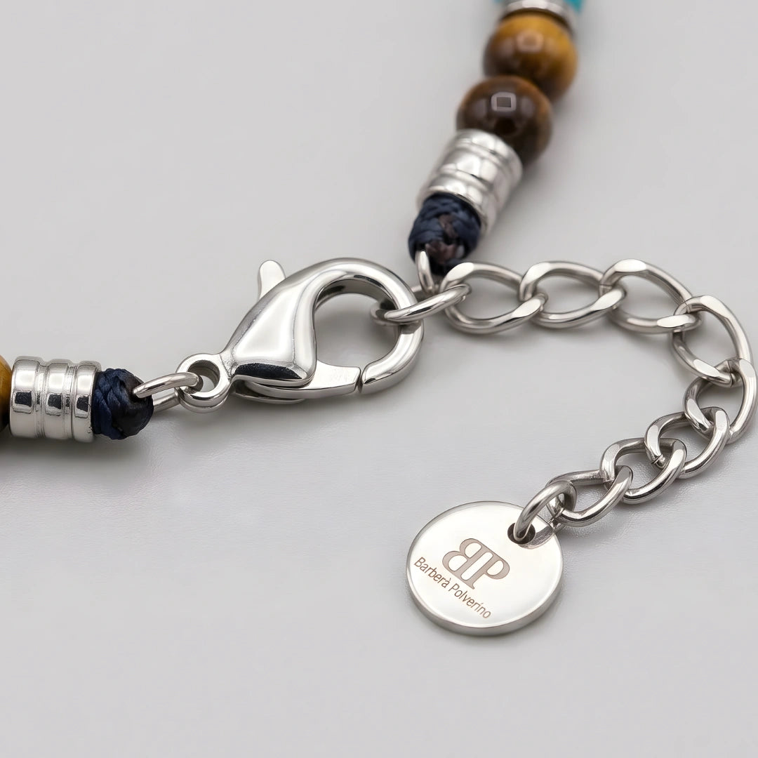 Bracciale stones Bracciale Occhio di Tigre Pasta Turchese