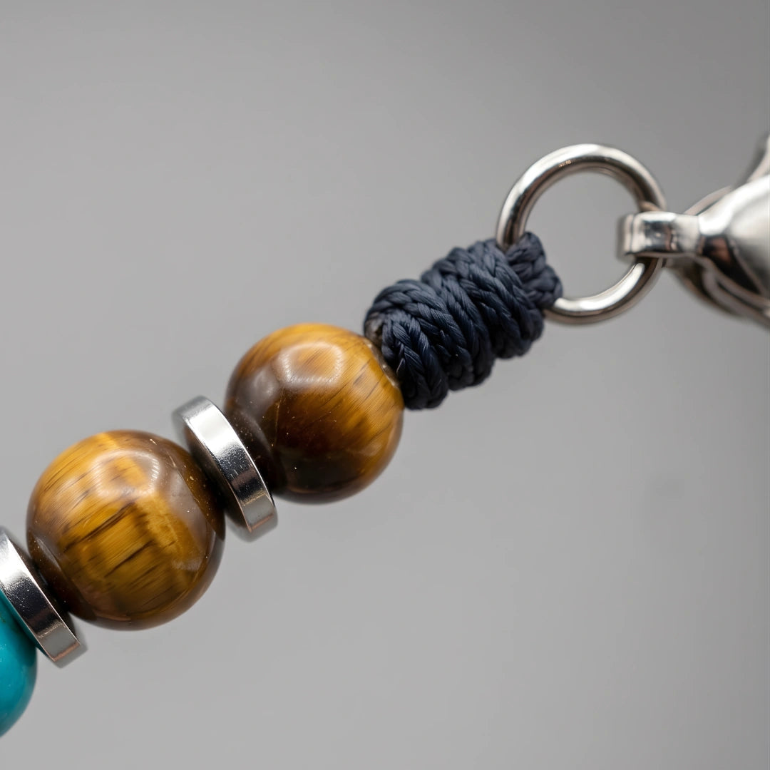 Bracciale stones Bracciale Occhio di Tigre Pasta Turchese