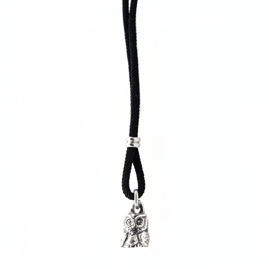 Owls Sentinel Collana Gufo con Pietre di Pasta Turchese