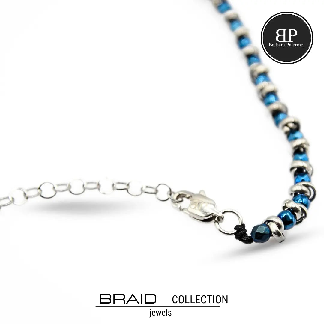 Collana Braid blu lucida Raffinatezza Senza Compromessi