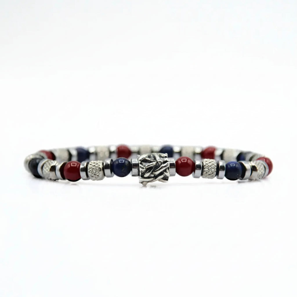 Lila Tigerauge-Armband PASSION mit Silberanschlüssen