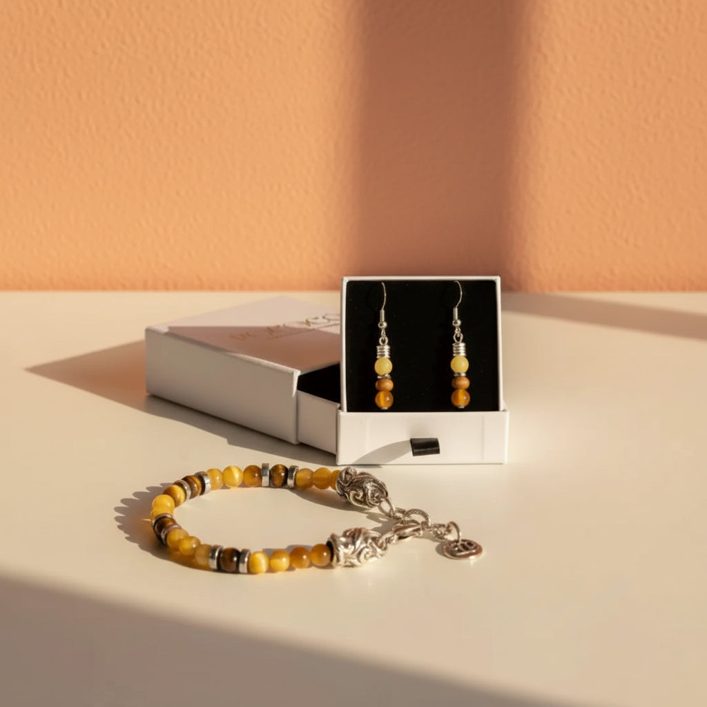 Sahara Rokoko-Set – Armband + Ohrringe
