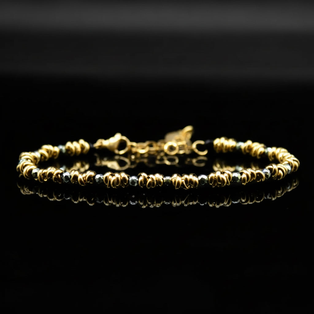 Braid Mini 2.0 Gold &amp; Grün Armband