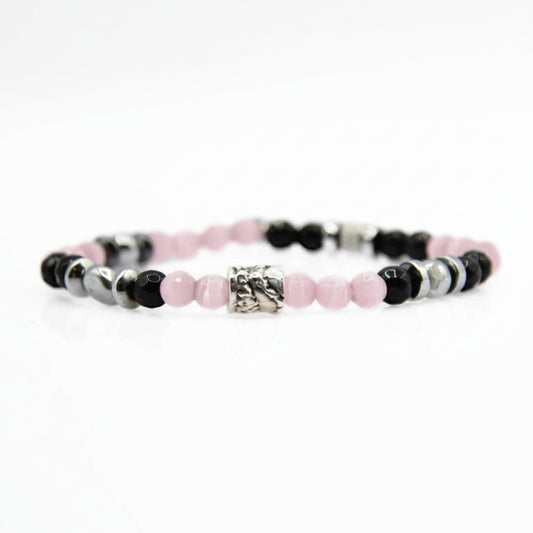 Lila Tigerauge-Armband PASSION mit Silberanschlüssen