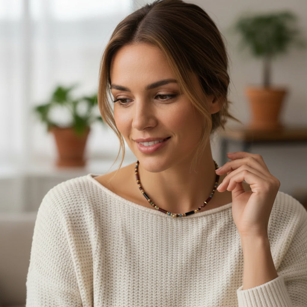 Indisches Achat-Halsband