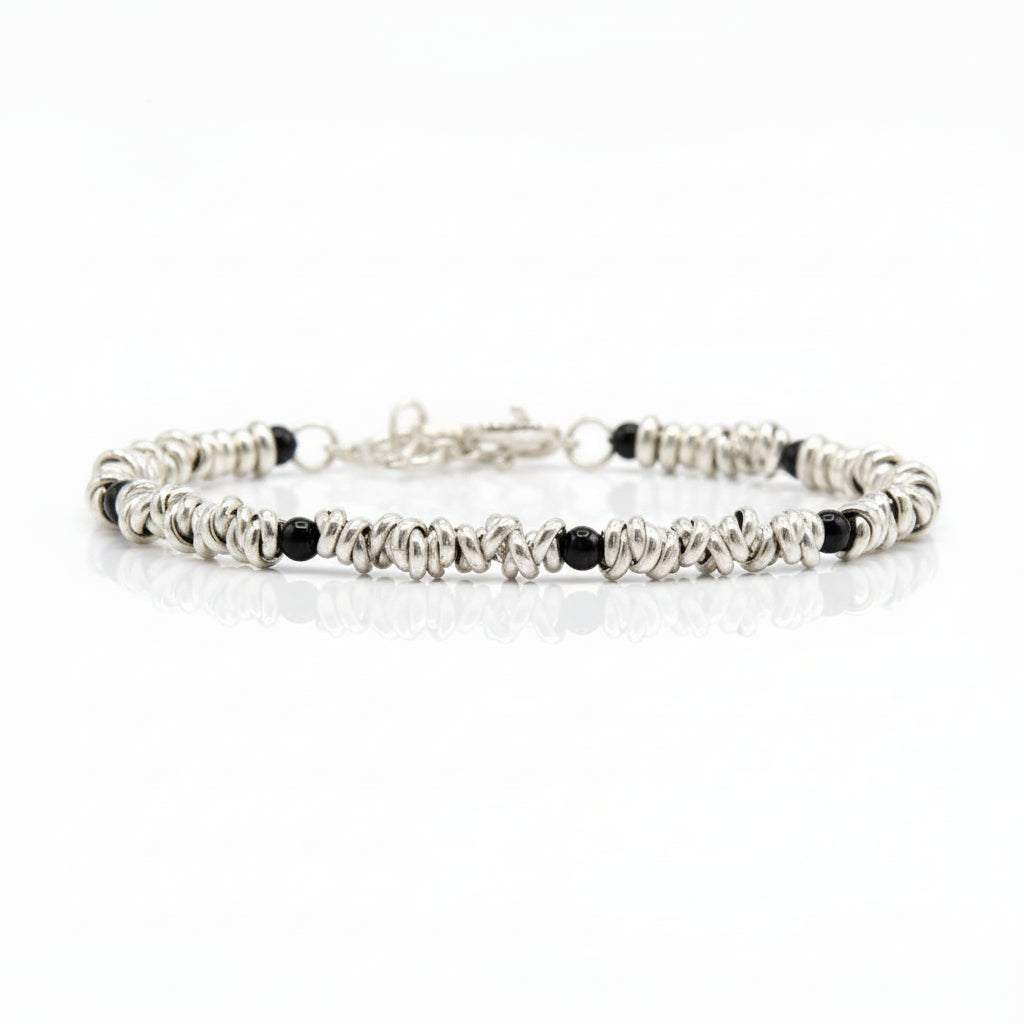 Armband H2Node - Schwarzer Onyx: Reine Eleganz
