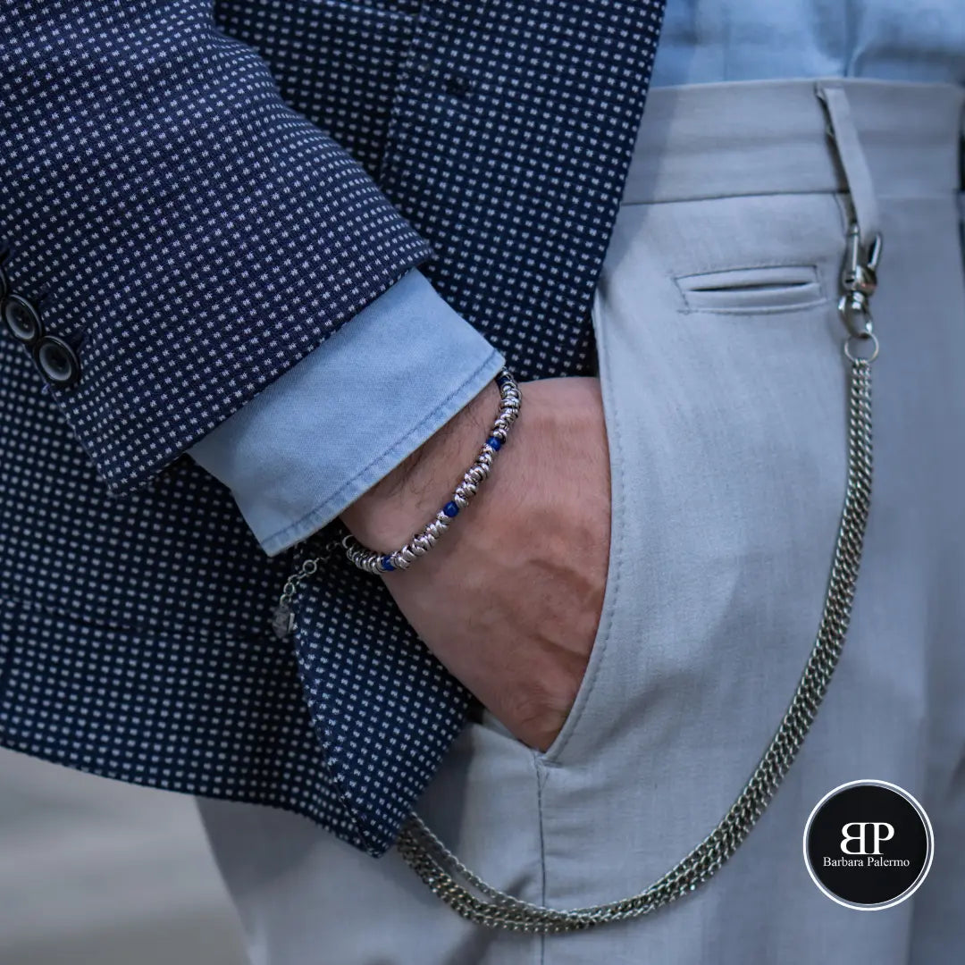H2Node Armband mit blauem Achat