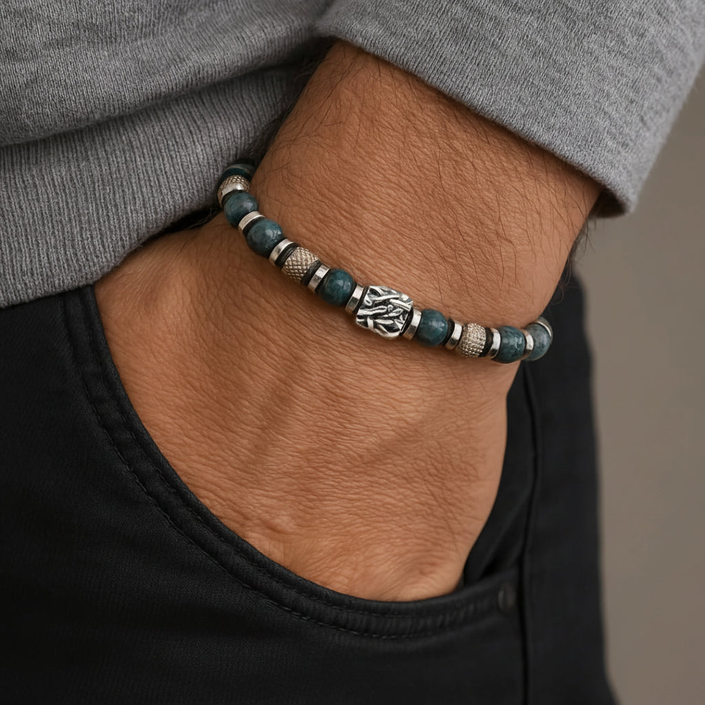 Lila Tigerauge-Armband PASSION mit Silberanschlüssen