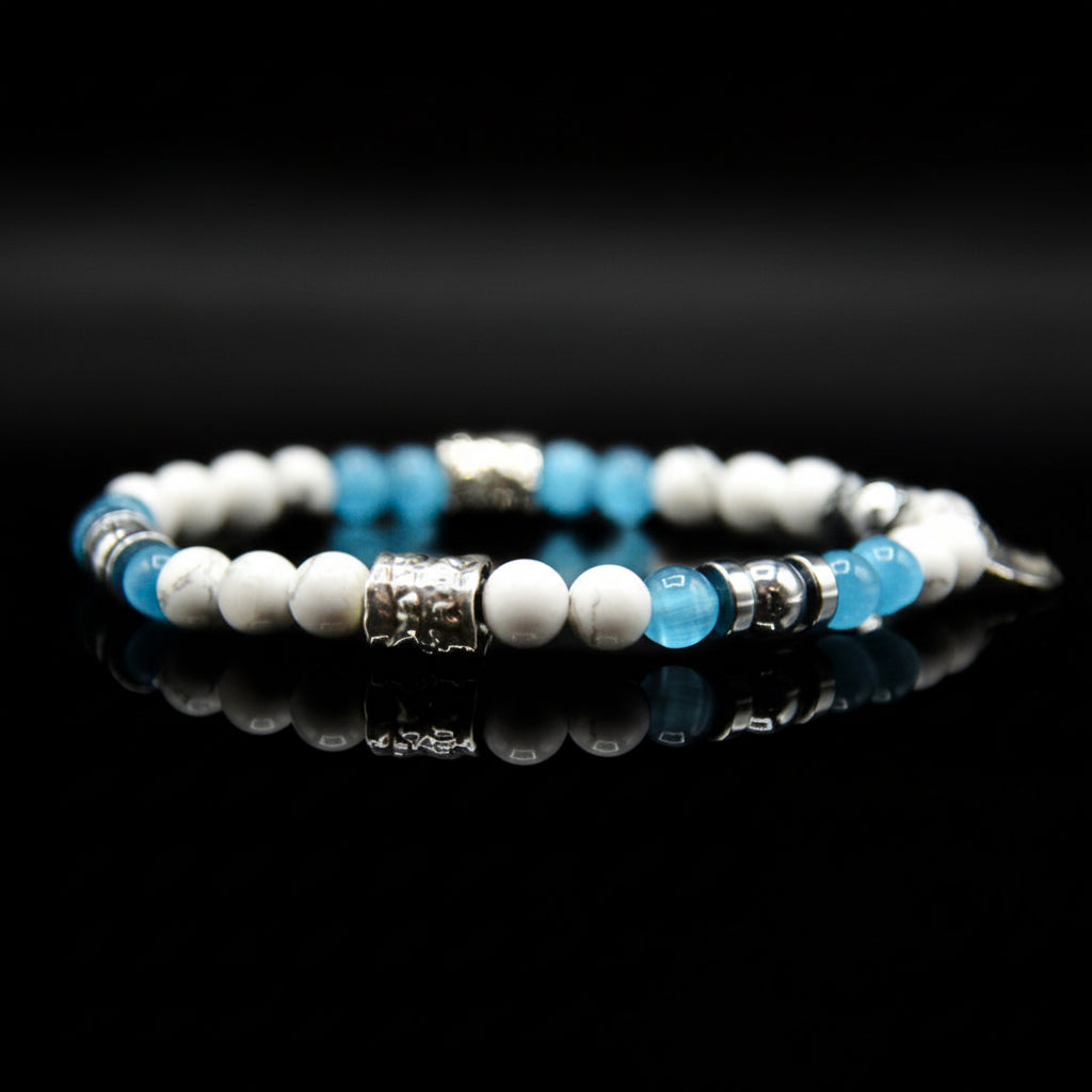 Lila Tigerauge-Armband PASSION mit Silberanschlüssen