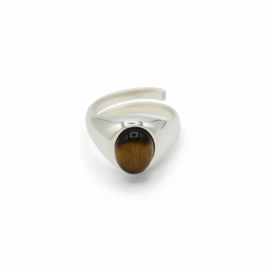 Anello Eternity con Pietra Occhio di Tigre – Potenza e Stile