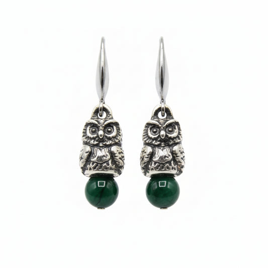 Orecchini con Gufo Prosperity eleganza che porta saggezza Owls