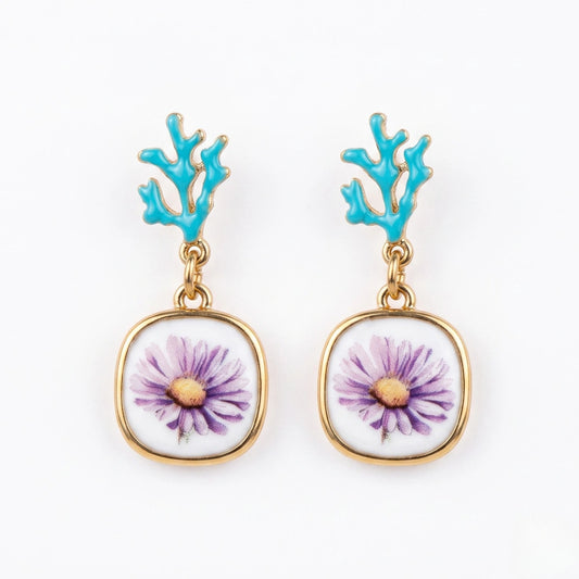 Orecchini Sea Fiore Corallo