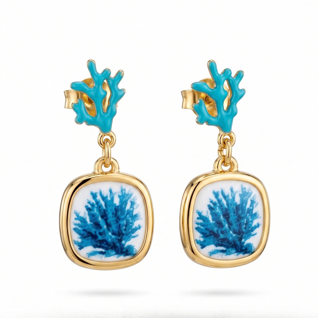 Orecchini Sea Corallo Azzurro