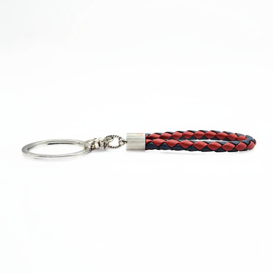 Portachiavi Rosso Blu in pelle - Dettaglio Elegante per Veri Tifosi
