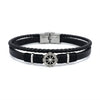 Bracciale Rosa dei Venti Nero Doppio Intreccio
