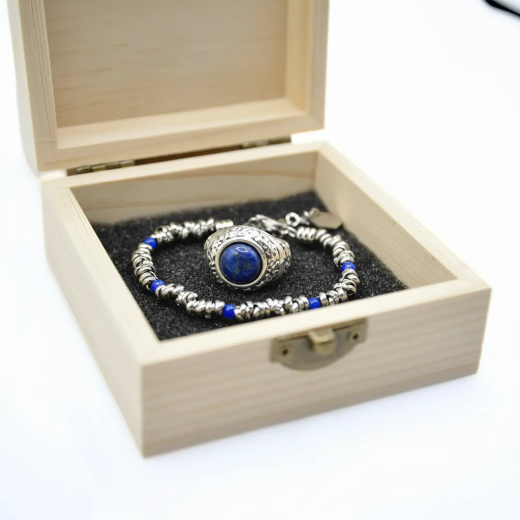 Set „Maris Lux“: Eine ozeanische Odyssee mit Ring und Armband