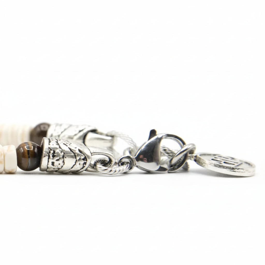 Bracciale Ocean Howlite e Occhio di Tigre Ocean Costa d'Avorio